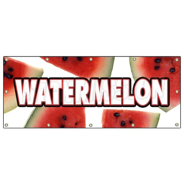 Signmission WATERMELON BANNER SIGN fruit stand farmers market signs produce B-120 Watermelon - main